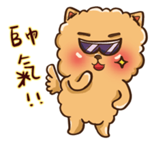Little crazy Pomeranian ballbe sticker #13840821