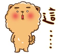 Little crazy Pomeranian ballbe sticker #13840823