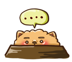 Little crazy Pomeranian ballbe sticker #13840828