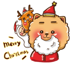 Little crazy Pomeranian ballbe sticker #13840839