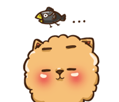 Little crazy Pomeranian ballbe sticker #13840845