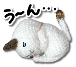 Cat including the knitting sticker #13841581