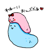 couple sea cucumber sticker #13842999