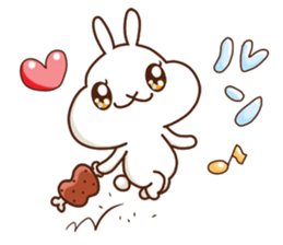 Rabbits that love meat sticker #13843526