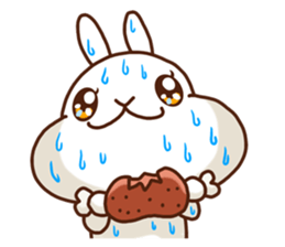 Rabbits that love meat sticker #13843527