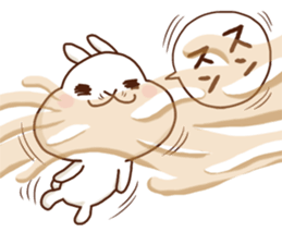 Rabbits that love meat sticker #13843536