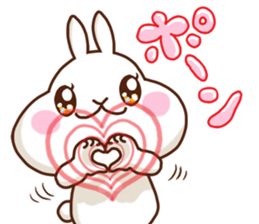 Rabbits that love meat sticker #13843537