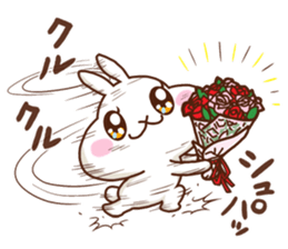 Rabbits that love meat sticker #13843544