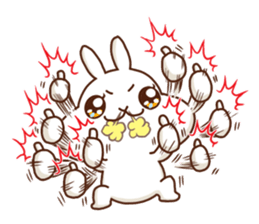 Rabbits that love meat sticker #13843545