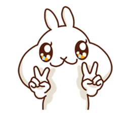 Rabbits that love meat sticker #13843551