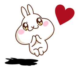 Rabbits that love meat sticker #13843553