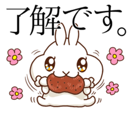 Rabbits that love meat sticker #13843559