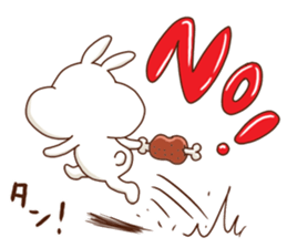 Rabbits that love meat sticker #13843563