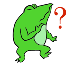 Cat & frog 11 sticker #13843882