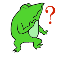 Cat & frog 11 sticker #13843882