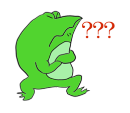 Cat & frog 11 sticker #13843883