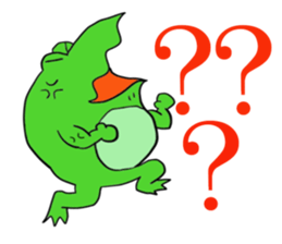 Cat & frog 11 sticker #13843884