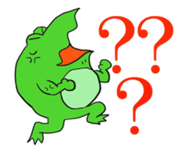 Cat & frog 11 sticker #13843884