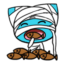 Three eyes cat of the Mumai sticker #13844992