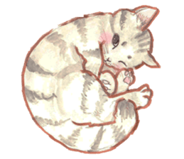 watercolor Cats sticker #13845069