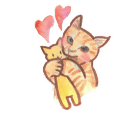 watercolor Cats sticker #13845074