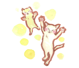 watercolor Cats sticker #13845082