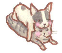 watercolor Cats sticker #13845092
