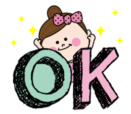 Sticker for frequently used girls sticker #13845208