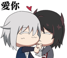 Alo and his demon Vincent sticker #13845455