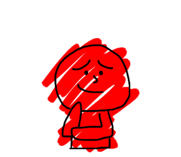 Red Color Man!! sticker #13845494