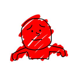Red Color Man!! sticker #13845495