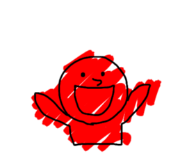Red Color Man!! sticker #13845496