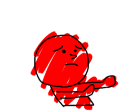 Red Color Man!! sticker #13845497