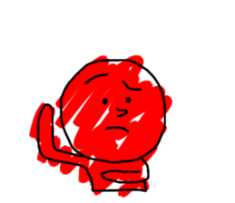 Red Color Man!! sticker #13845498