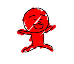 Red Color Man!! sticker #13845500