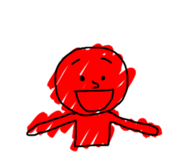 Red Color Man!! sticker #13845501