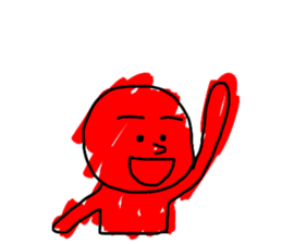 Red Color Man!! sticker #13845503