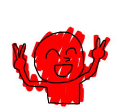 Red Color Man!! sticker #13845507