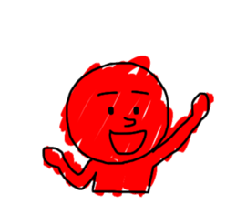Red Color Man!! sticker #13845508