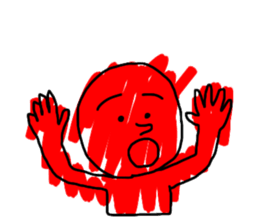 Red Color Man!! sticker #13845509