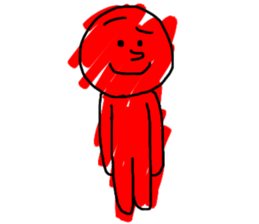 Red Color Man!! sticker #13845510