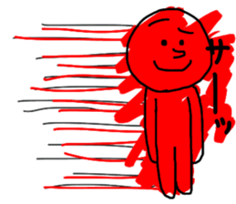 Red Color Man!! sticker #13845511