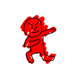 Red Color Man!! sticker #13845512