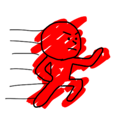 Red Color Man!! sticker #13845513