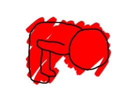 Red Color Man!! sticker #13845514