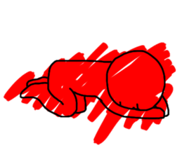 Red Color Man!! sticker #13845515