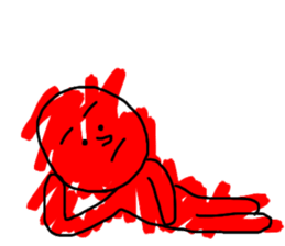 Red Color Man!! sticker #13845518