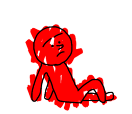 Red Color Man!! sticker #13845520