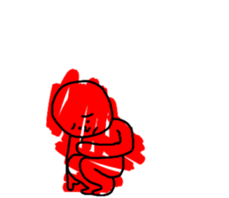 Red Color Man!! sticker #13845521
