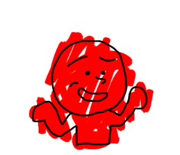 Red Color Man!! sticker #13845522